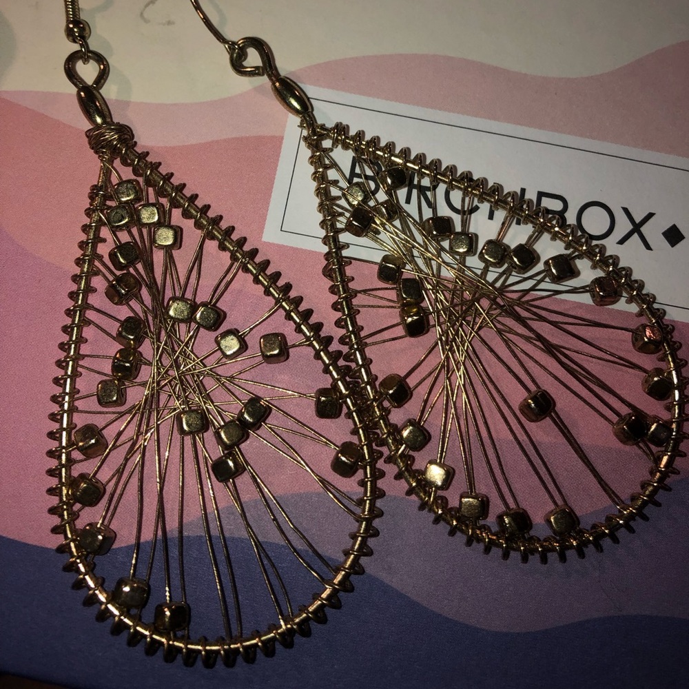 Gold dangle earrings